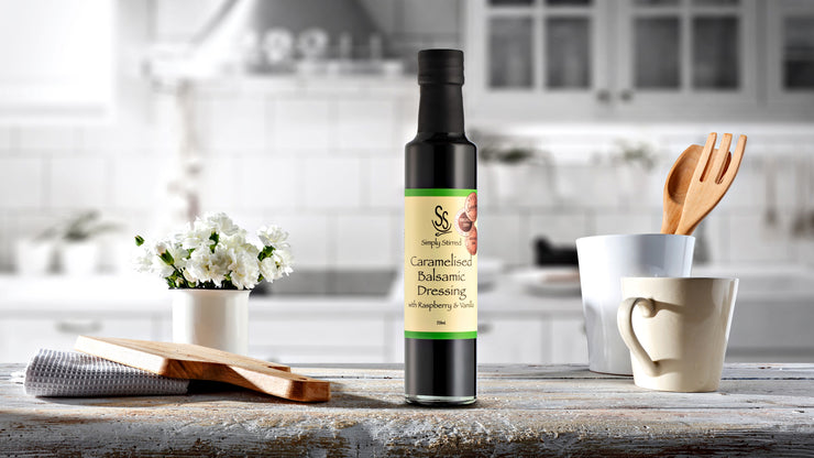 Simply Stirred - Caramelised Balsamic Dressing with Raspberry and Vanilla 250ml Bottle