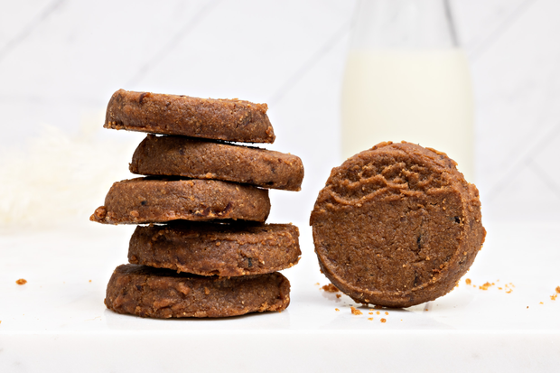 Close up of delicious looking chocolate pudding cookie