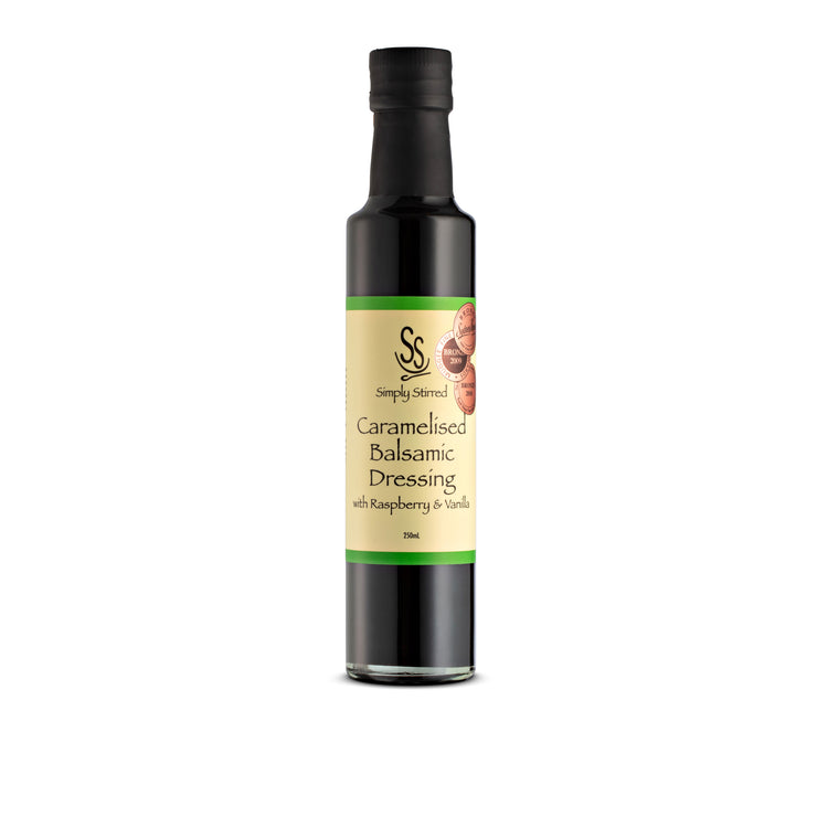 Simply Stirred - Caramelised Balsamic Dressing with Raspberry and Vanilla 250ml Bottle
