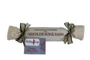 Chocolate & Rum log pudding wrapped in calico