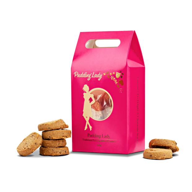 Traditional pudding cookies with beautiful packaging