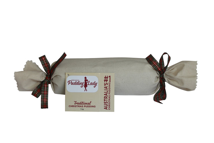 Traditional Christmas Pudding 1kg - Log in cloth