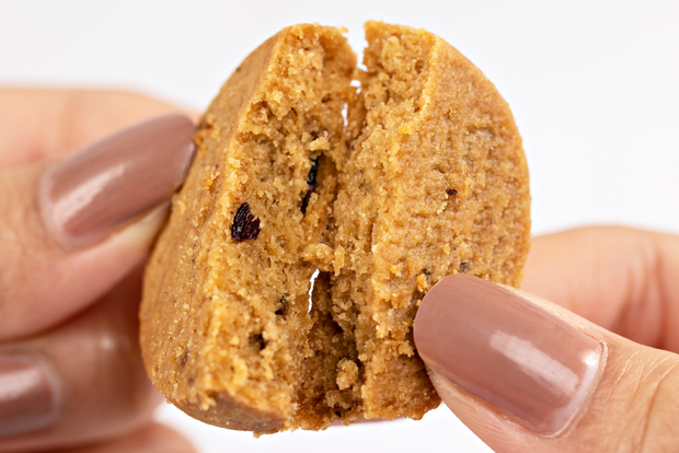 Close up of traditional pudding cookie